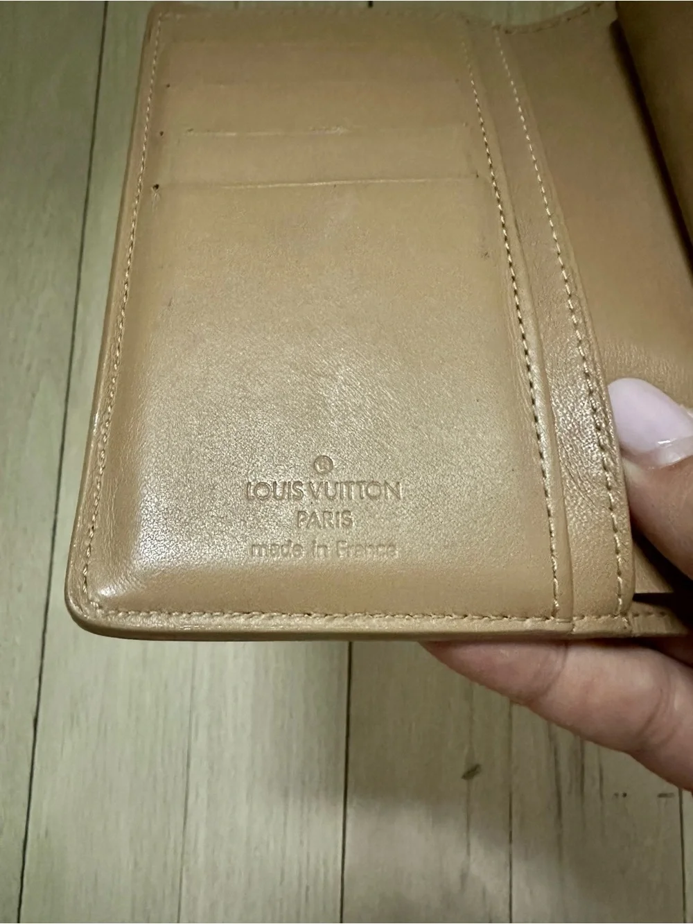 Louis Vuitton Tan Patent Vernis French Wallet